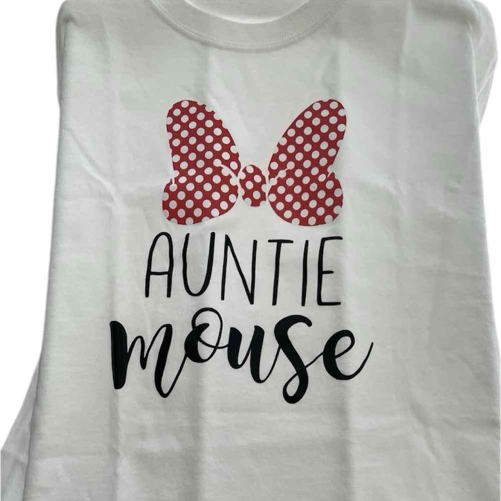 NWOT Auntie Mouse T-Shirt with Red Polka Dot Bow
